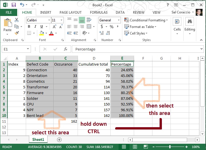 Pareto Chart in Excel 2013 - How To'sday! - QMSC